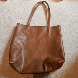 Vegan leather tote bag